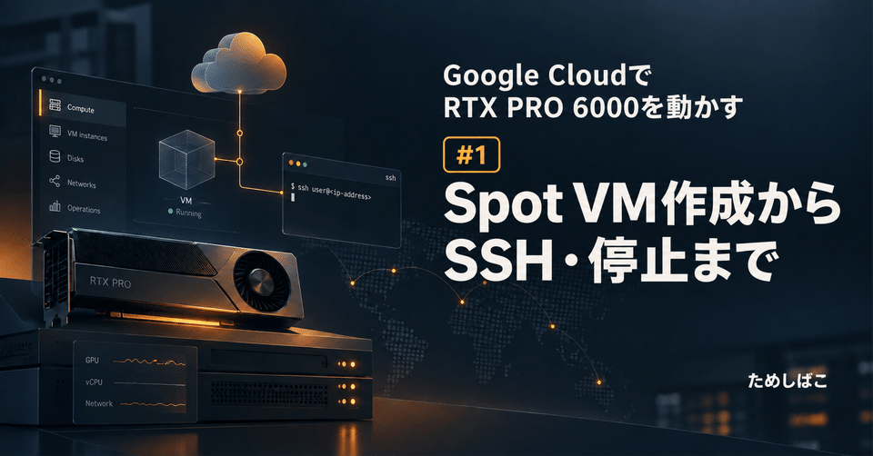 Google CloudでRTX PRO 6000を動かす 第1回の見出し画像